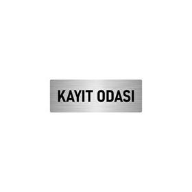 Özarslan Dizayn Departman Kapı İsimliği Kayıt Odası 5x20 cm Gümüş Renk Metal Yönlendirme Levhası