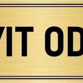 Özarslan Dizayn Departman Kapı İsimliği Kayıt Odası 7x20 cm Altın Renk Metal Yönlendirme Levhası