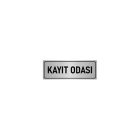 Özarslan Dizayn Departman Kapı İsimliği Kayıt Odası 7x20 cm Gümüş Renk Metal Yönlendirme Levhası