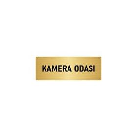 Özarslan Dizayn Departman Kapı İsimliği Kemera Odası 10x20 cm Altın Renk Metal Yönlendirme Levhası