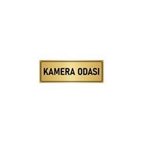 Özarslan Dizayn Departman Kapı İsimliği Kemera Odası 10x20 cm Altın Renk Metal Yönlendirme Levhası