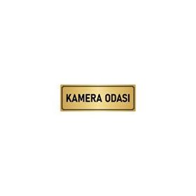 Özarslan Dizayn Departman Kapı İsimliği Kemera Odası 10x20 cm Altın Renk Metal Yönlendirme Levhası