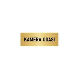 Özarslan Dizayn Departman Kapı İsimliği Kemera Odası 5x20 cm Altın Renk Metal Yönlendirme Levhası