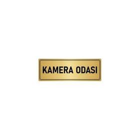 Özarslan Dizayn Departman Kapı İsimliği Kemera Odası 5x20 cm Altın Renk Metal Yönlendirme Levhası
