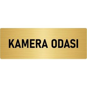 Özarslan Dizayn Departman Kapı İsimliği Kemera Odası 5x20 cm Altın Renk Metal Yönlendirme Levhası
