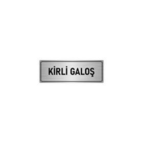 Özarslan Dizayn Departman Kapı İsimliği Kirli Galoş 7x20 cm Gümüş Renk Metal Yönlendirme Levhası