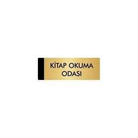 Özarslan Dizayn Departman Kapı İsimliği Kitap Okuma Odası 10x20 cm Altın Renk Metal Yönlendirme Levhası