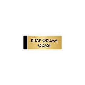 Özarslan Dizayn Departman Kapı İsimliği Kitap Okuma Odası 5x20 cm Altın Renk Metal Yönlendirme Levhası