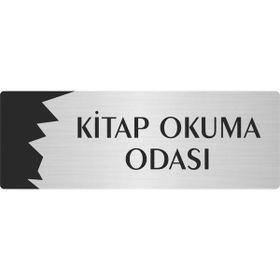 Özarslan Dizayn Departman Kapı İsimliği Kitap Okuma Odası 5x20 cm Gümüş Renk Metal Yönlendirme Levhası