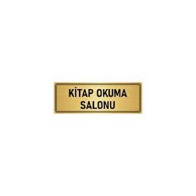 Özarslan Dizayn Departman Kapı İsimliği Kitap Okuma Salonu 10x20 cm Altın Renk Metal Yönlendirme Levhası