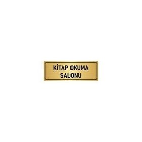Özarslan Dizayn Departman Kapı İsimliği Kitap Okuma Salonu 5x20 cm Altın Renk Metal Yönlendirme Levhası