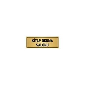Özarslan Dizayn Departman Kapı İsimliği Kitap Okuma Salonu 7x20 cm Altın Renk Metal Yönlendirme Levhası