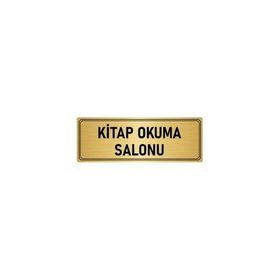 Özarslan Dizayn Departman Kapı İsimliği Kitap Okuma Salonu 7x20 cm Altın Renk Metal Yönlendirme Levhası