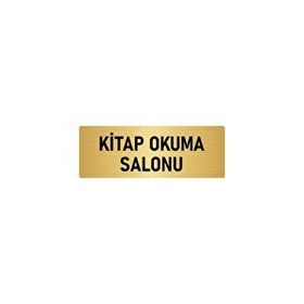 Özarslan Dizayn Departman Kapı İsimliği Kitap Okuma Salonu 7x20 cm Altın Renk Metal Yönlendirme Levhası