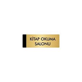 Özarslan Dizayn Departman Kapı İsimliği Kitap Okuma Salonu 7x20 cm Altın Renk Metal Yönlendirme Levhası