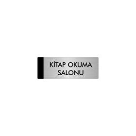Özarslan Dizayn Departman Kapı İsimliği Kitap Okuma Salonu 7x20 cm Gümüş Renk Metal Yönlendirme Levhası