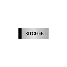Özarslan Dizayn Departman Kapı İsimliği Kitchen 10x20 cm Gümüş Renk Metal Yönlendirme Levhası