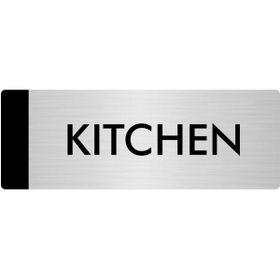 Özarslan Dizayn Departman Kapı İsimliği Kitchen 10x20 cm Gümüş Renk Metal Yönlendirme Levhası