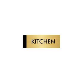 Özarslan Dizayn Departman Kapı İsimliği Kitchen 7x20 cm Altın Renk Metal Yönlendirme Levhası