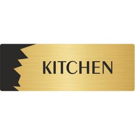 Özarslan Dizayn Departman Kapı İsimliği Kitchen 7x20 cm Altın Renk Metal Yönlendirme Levhası