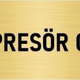 Özarslan Dizayn Departman Kapı İsimliği Kompresör Odası 5x20 cm Altın Renk Metal Yönlendirme Levhası