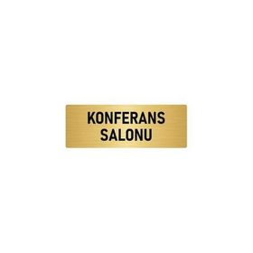 Özarslan Dizayn Departman Kapı İsimliği Konferans Salonu 10x20 cm Altın Renk Metal Yönlendirme Levhası
