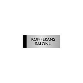 Özarslan Dizayn Departman Kapı İsimliği Konferans Salonu 10x20 cm Gümüş Renk Metal Yönlendirme Levhası