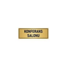 Özarslan Dizayn Departman Kapı İsimliği Konferans Salonu 5x20 cm Altın Renk Metal Yönlendirme Levhası