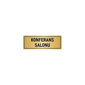 Özarslan Dizayn Departman Kapı İsimliği Konferans Salonu 5x20 cm Altın Renk Metal Yönlendirme Levhası