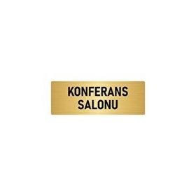 Özarslan Dizayn Departman Kapı İsimliği Konferans Salonu 5x20 cm Altın Renk Metal Yönlendirme Levhası