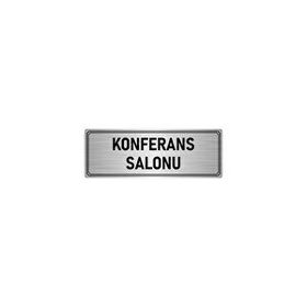 Özarslan Dizayn Departman Kapı İsimliği Konferans Salonu 5x20 cm Gümüş Renk Metal Yönlendirme Levhası
