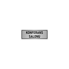 Özarslan Dizayn Departman Kapı İsimliği Konferans Salonu 5x20 cm Gümüş Renk Metal Yönlendirme Levhası