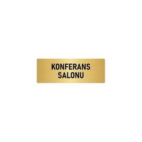 Özarslan Dizayn Departman Kapı İsimliği Konferans Salonu 7x20 cm Altın Renk Metal Yönlendirme Levhası