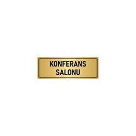 Özarslan Dizayn Departman Kapı İsimliği Konferans Salonu 7x20 cm Altın Renk Metal Yönlendirme Levhası