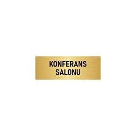 Özarslan Dizayn Departman Kapı İsimliği Konferans Salonu 7x20 cm Altın Renk Metal Yönlendirme Levhası