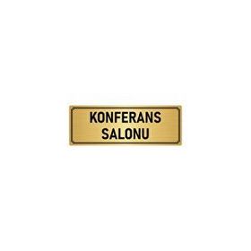 Özarslan Dizayn Departman Kapı İsimliği Konferans Salonu 7x20 cm Altın Renk Metal Yönlendirme Levhası