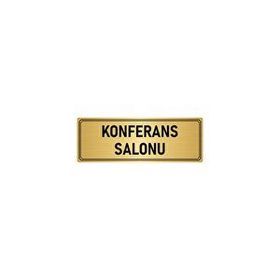 Özarslan Dizayn Departman Kapı İsimliği Konferans Salonu 7x20 cm Altın Renk Metal Yönlendirme Levhası