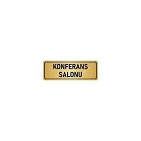 Özarslan Dizayn Departman Kapı İsimliği Konferans Salonu 7x20 cm Altın Renk Metal Yönlendirme Levhası