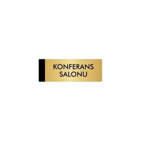 Özarslan Dizayn Departman Kapı İsimliği Konferans Salonu 7x20 cm Altın Renk Metal Yönlendirme Levhası