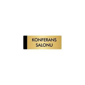 Özarslan Dizayn Departman Kapı İsimliği Konferans Salonu 7x20 cm Altın Renk Metal Yönlendirme Levhası