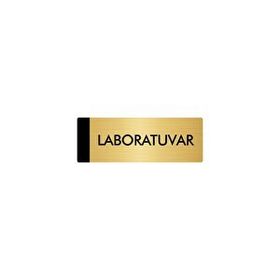 Özarslan Dizayn Departman Kapı İsimliği Laboratuvar 10x20 cm Altın Renk Metal Yönlendirme Levhası