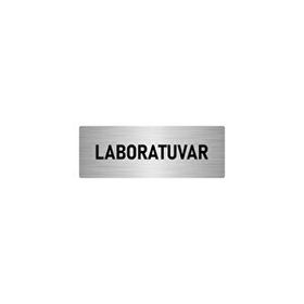 Özarslan Dizayn Departman Kapı İsimliği Laboratuvar 10x20 cm Gümüş Renk Metal Yönlendirme Levhası