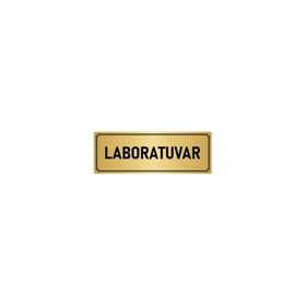 Özarslan Dizayn Departman Kapı İsimliği Laboratuvar 5x20 cm Altın Renk Metal Yönlendirme Levhası