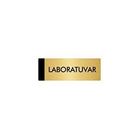 Özarslan Dizayn Departman Kapı İsimliği Laboratuvar 5x20 cm Altın Renk Metal Yönlendirme Levhası
