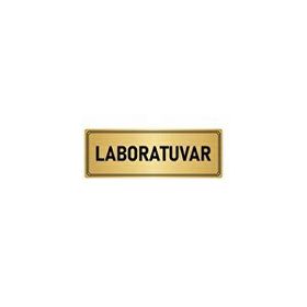 Özarslan Dizayn Departman Kapı İsimliği Laboratuvar 5x20 cm Altın Renk Metal Yönlendirme Levhası