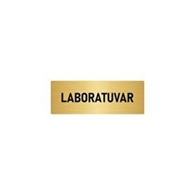 Özarslan Dizayn Departman Kapı İsimliği Laboratuvar 5x20 cm Altın Renk Metal Yönlendirme Levhası
