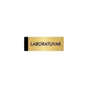 Özarslan Dizayn Departman Kapı İsimliği Laboratuvar 5x20 cm Altın Renk Metal Yönlendirme Levhası