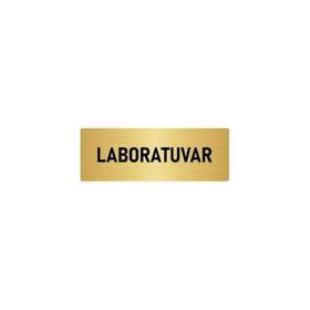 Özarslan Dizayn Departman Kapı İsimliği Laboratuvar 7x20 cm Altın Renk Metal Yönlendirme Levhası