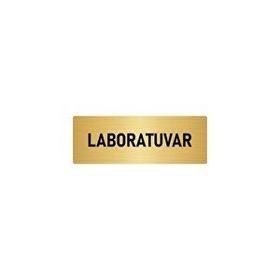 Özarslan Dizayn Departman Kapı İsimliği Laboratuvar 7x20 cm Altın Renk Metal Yönlendirme Levhası