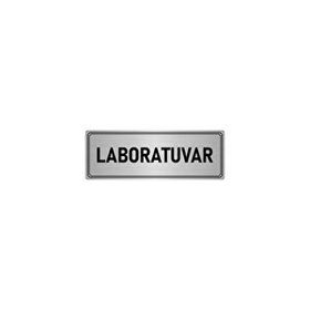 Özarslan Dizayn Departman Kapı İsimliği Laboratuvar 7x20 cm Gümüş Renk Metal Yönlendirme Levhası